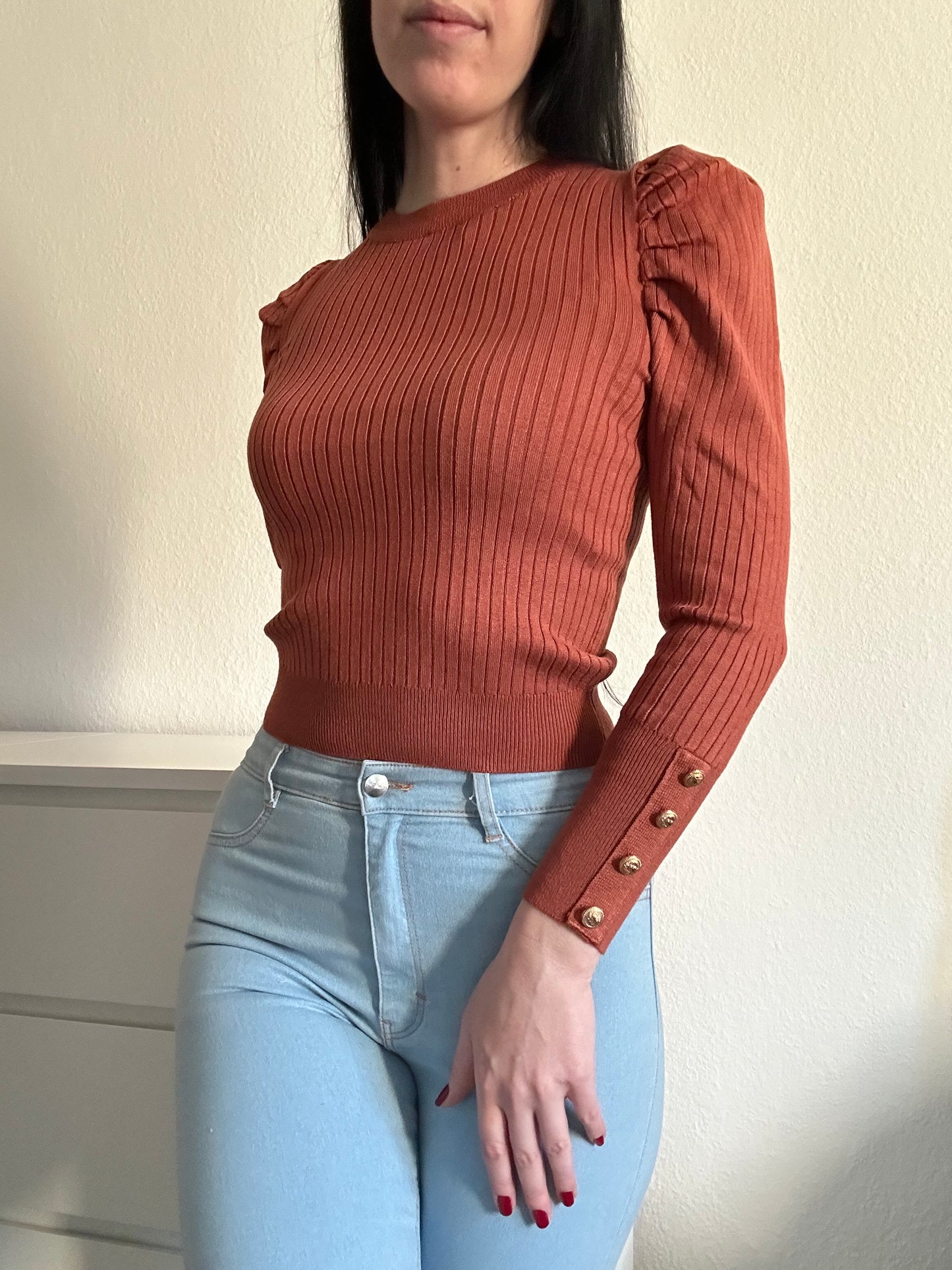 PULLOVER ANA COGNAC