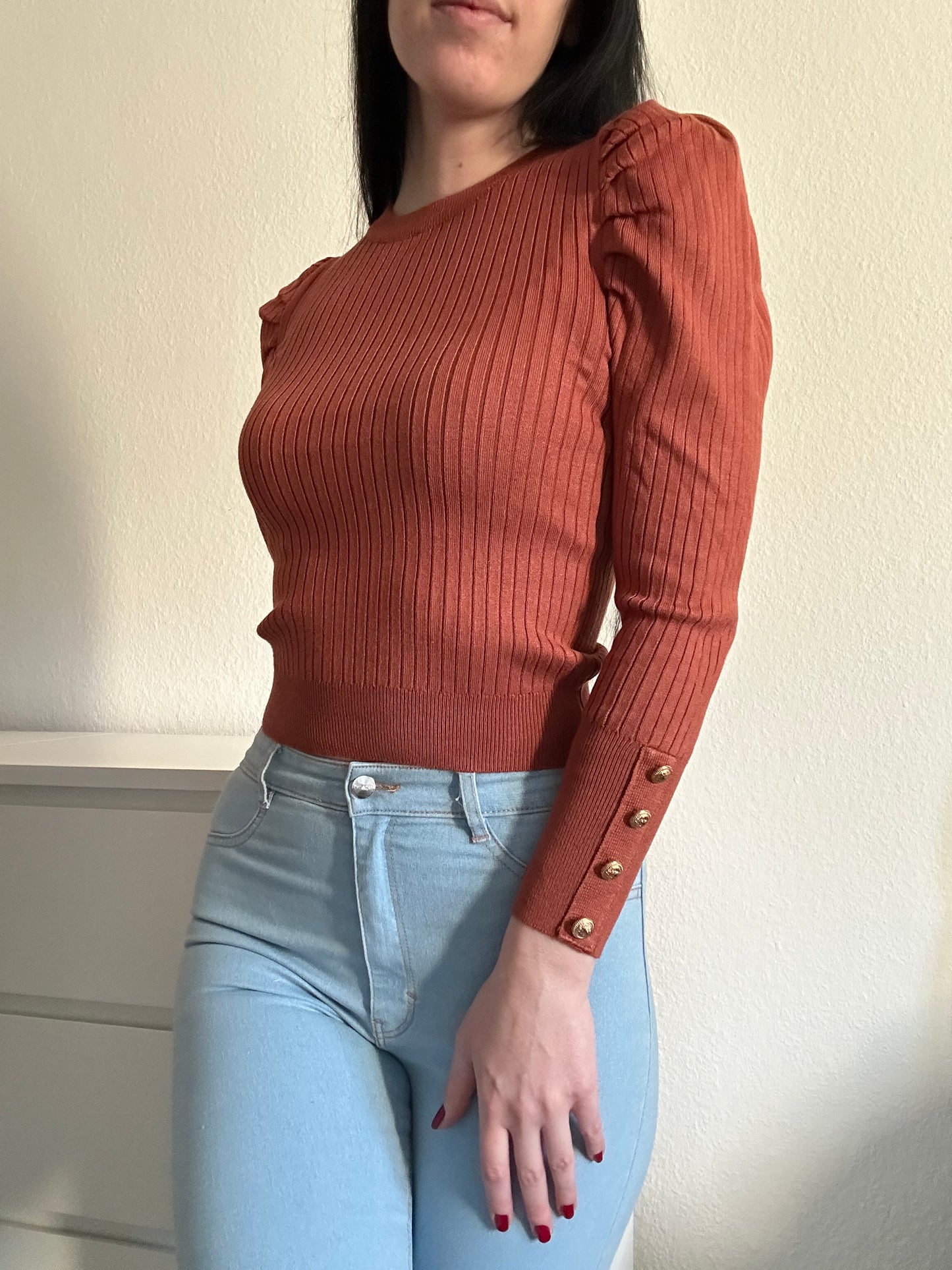 PULLOVER ANA COGNAC
