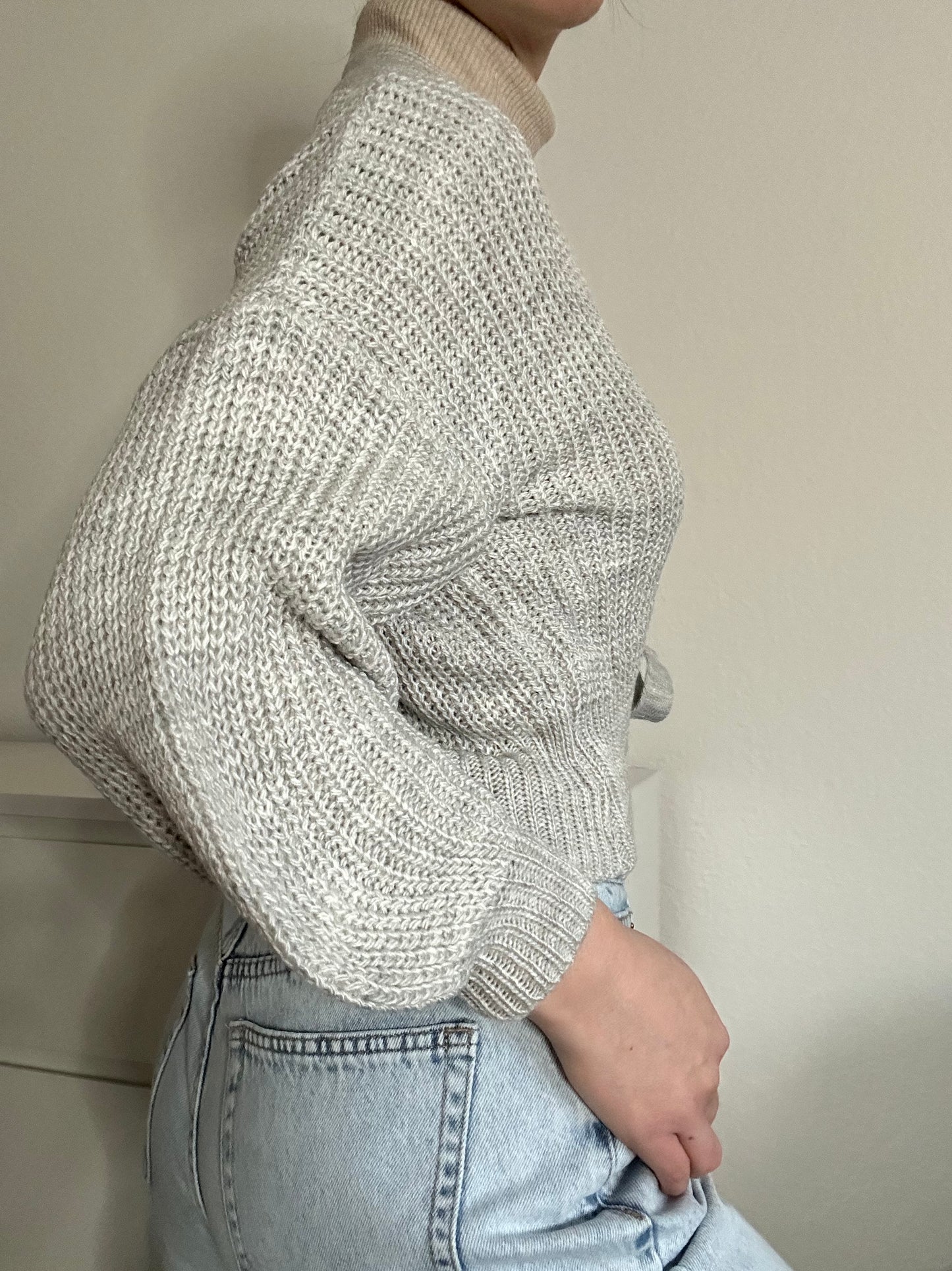 WICKEL CARDIGAN EDA GRAU