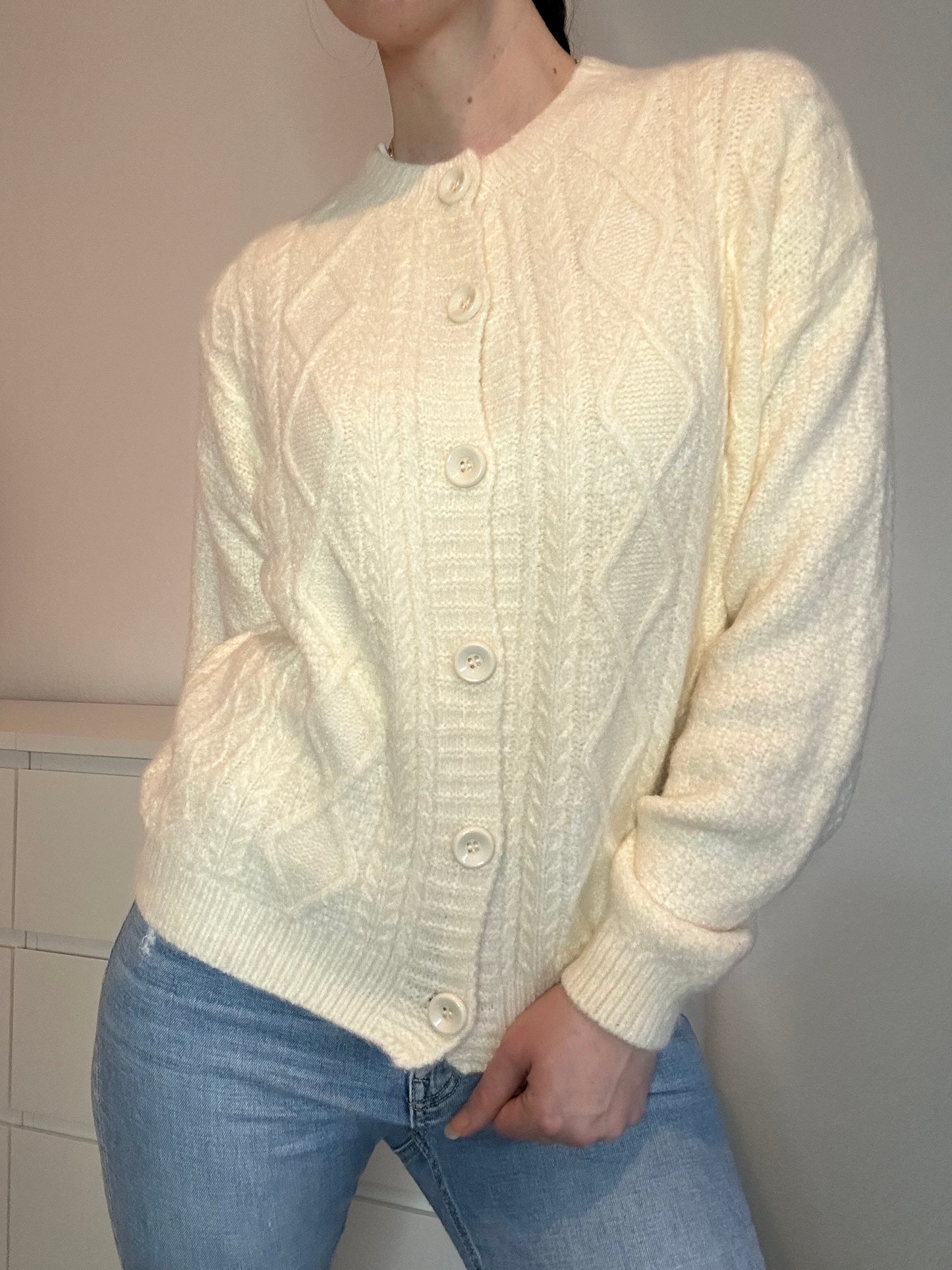 STRICKJACKE MARY ECRU