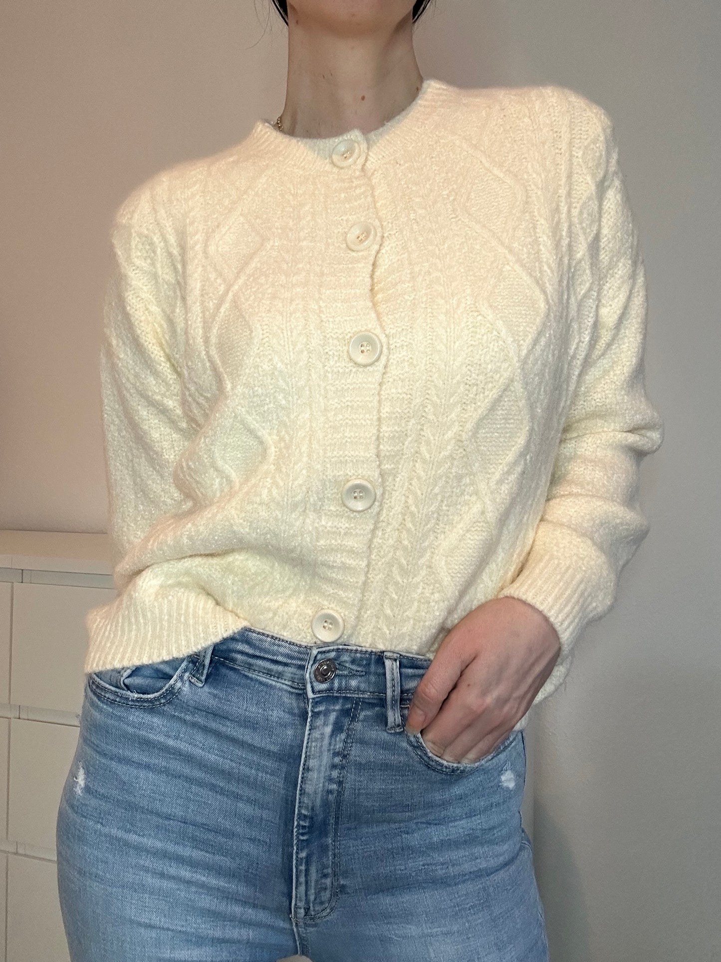 STRICKJACKE MARY ECRU
