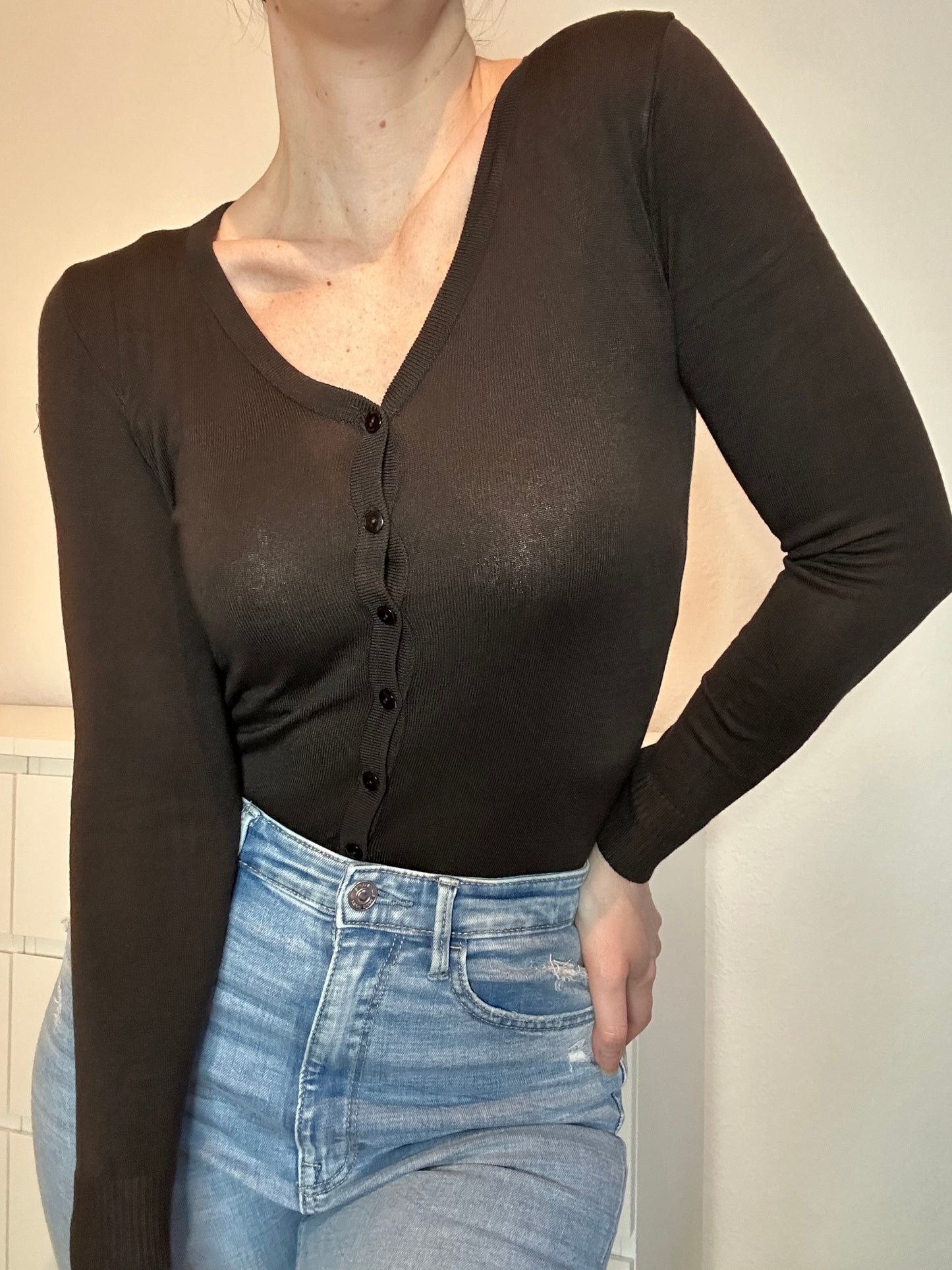 STRICKJACKE AVA BRAUN