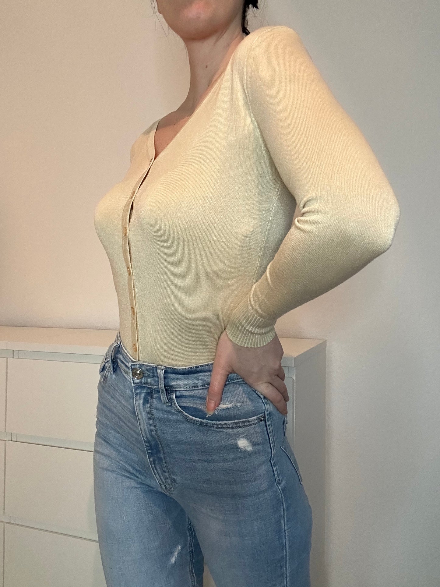 STRICKJACKE AVA BEIGE