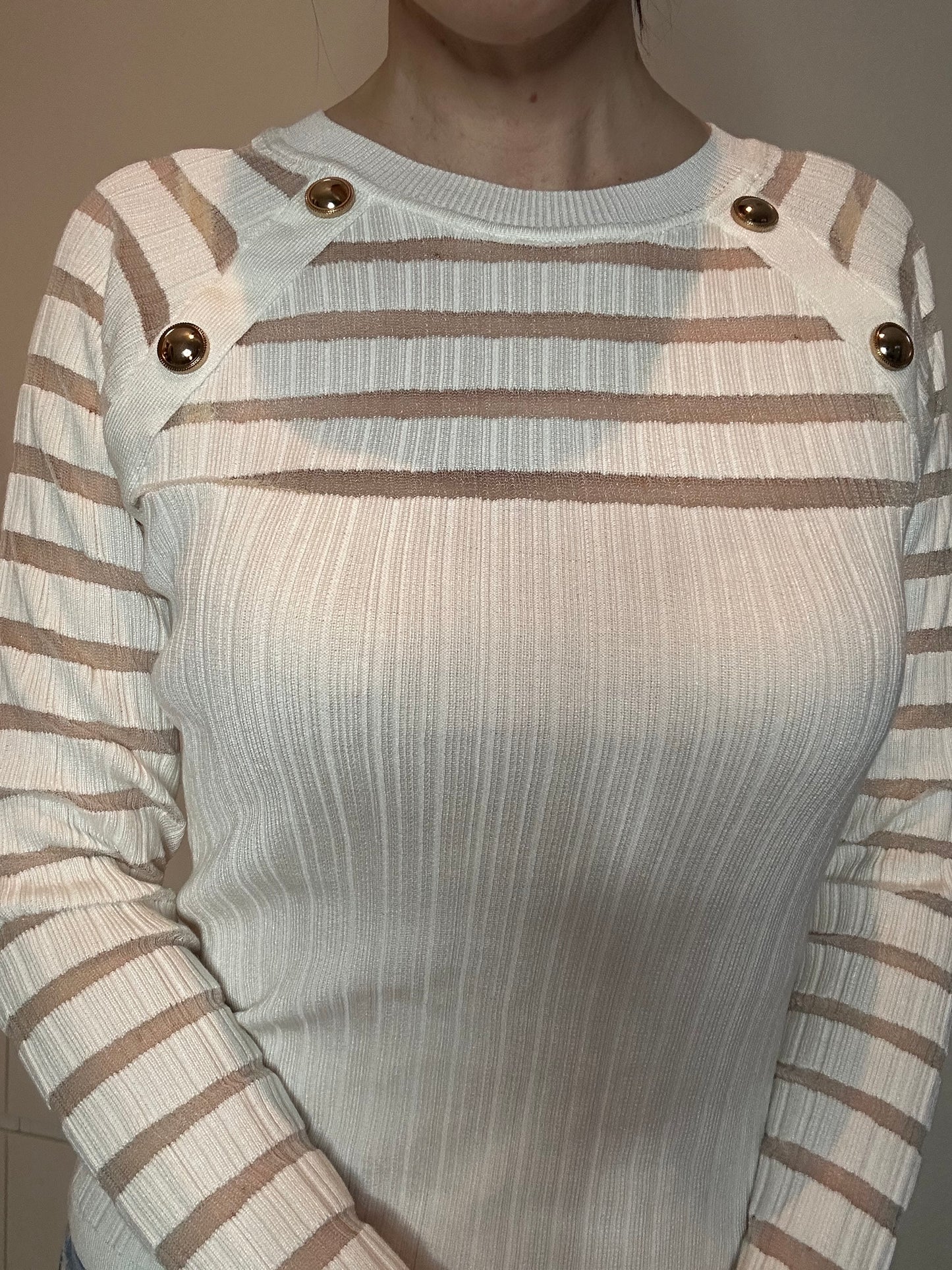 PULLOVER CARA WEIß