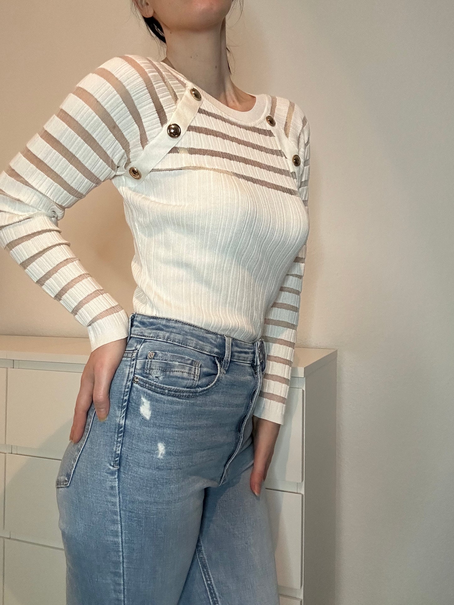 PULLOVER CARA WEIß