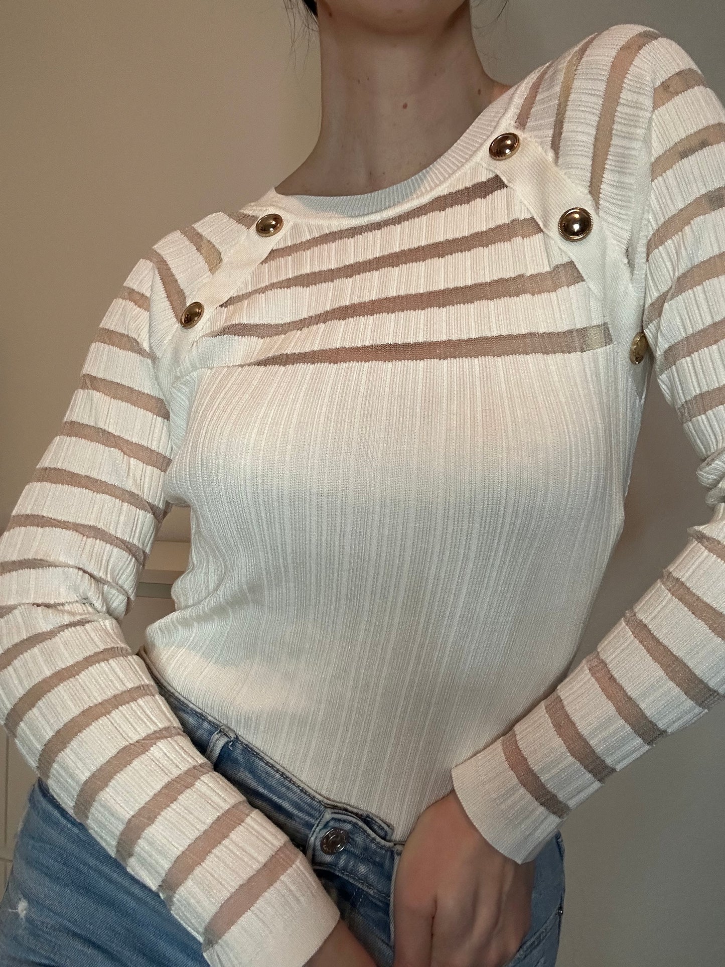PULLOVER CARA WEIß