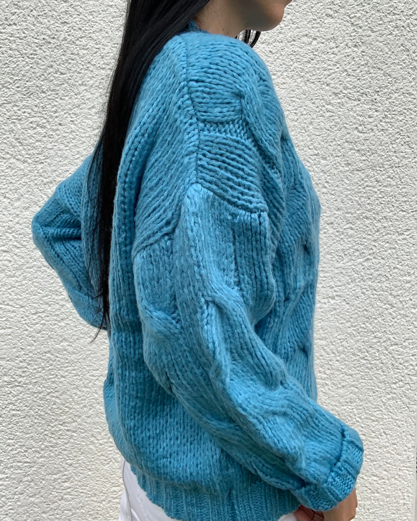 PULLOVER OVERSIZE BIA BLAU