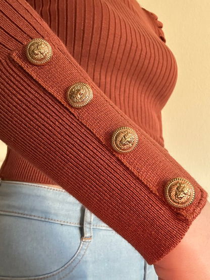 PULLOVER ANA COGNAC