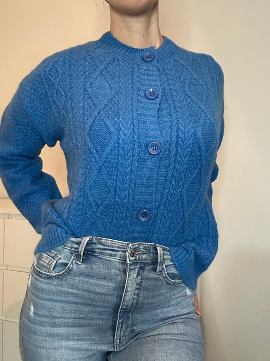 STRICKJACKE MARY BLAU