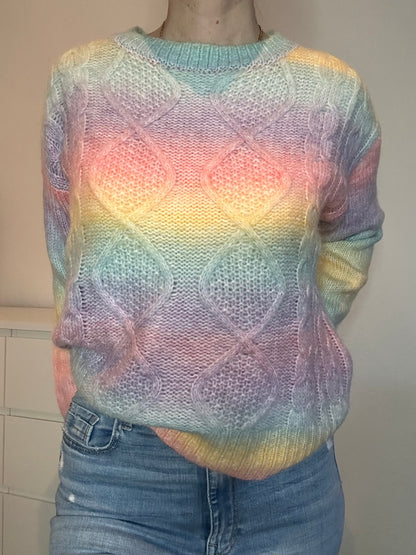 STRICKPULLOVER RAINBOW
