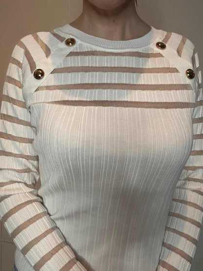 PULLOVER CARA WEIß